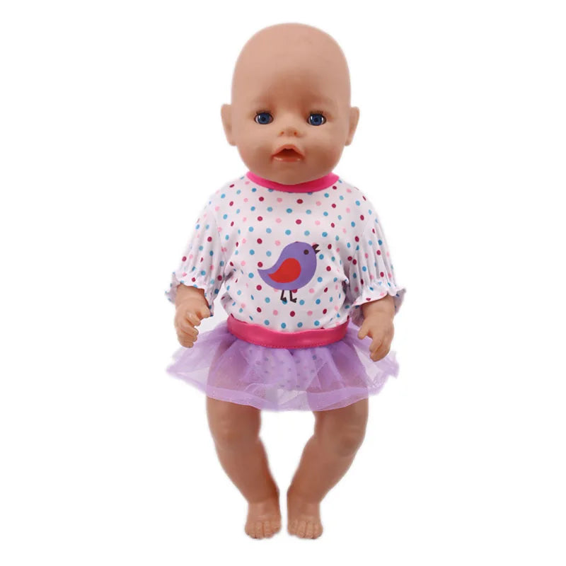 Doll Baby Clothes Kittys Kitten Cat Cartoon Dress Shoes Fit 18 Inch American&43cm Reborn New Born Baby Doll OG Girl`s Toy Doll - Lootquake