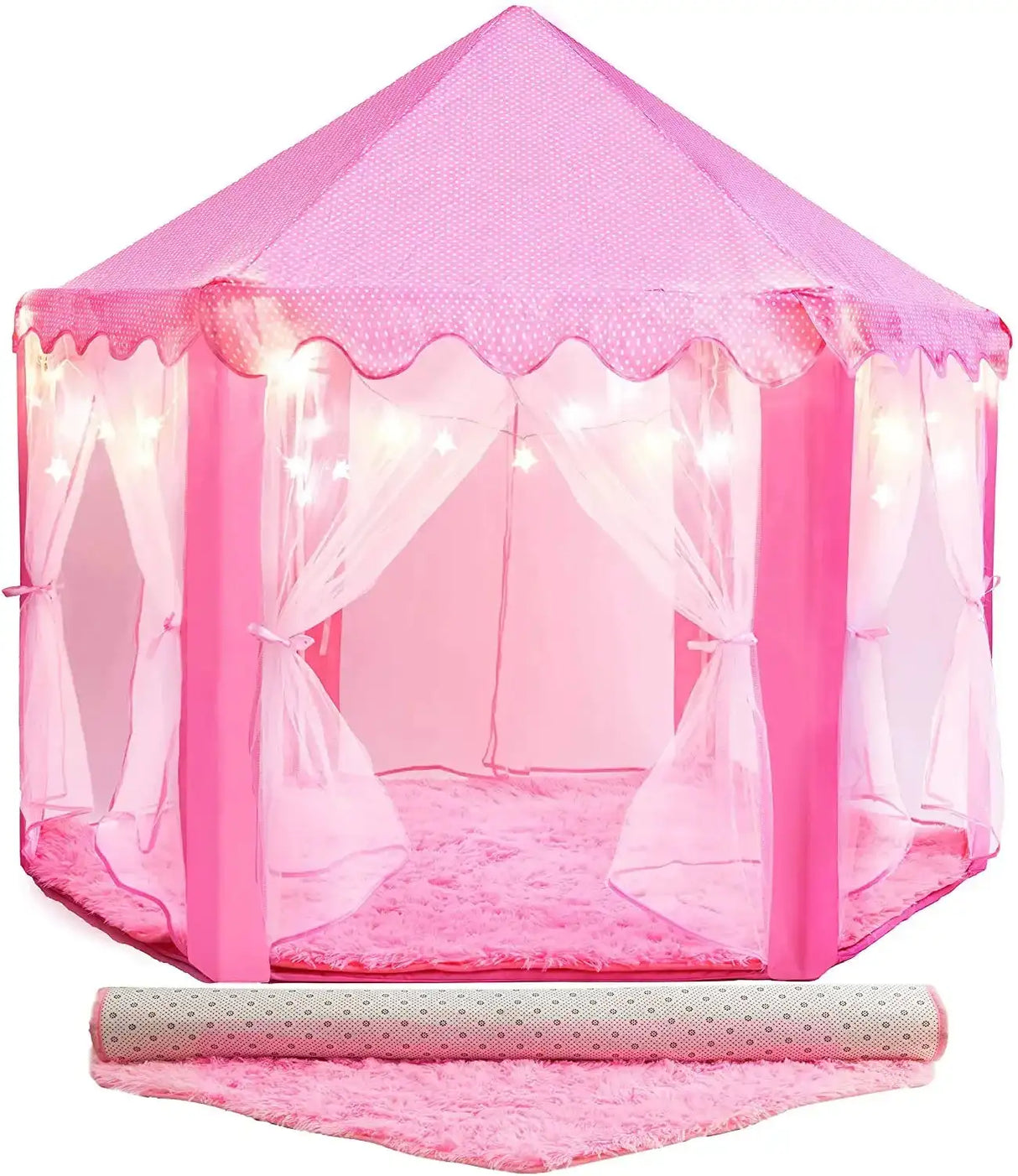 Portable Kids Toy Tipi Tent Princess Pink Girl Castle Play House Children Small House Folding Playtent Party Castle Child Room - Lootquake