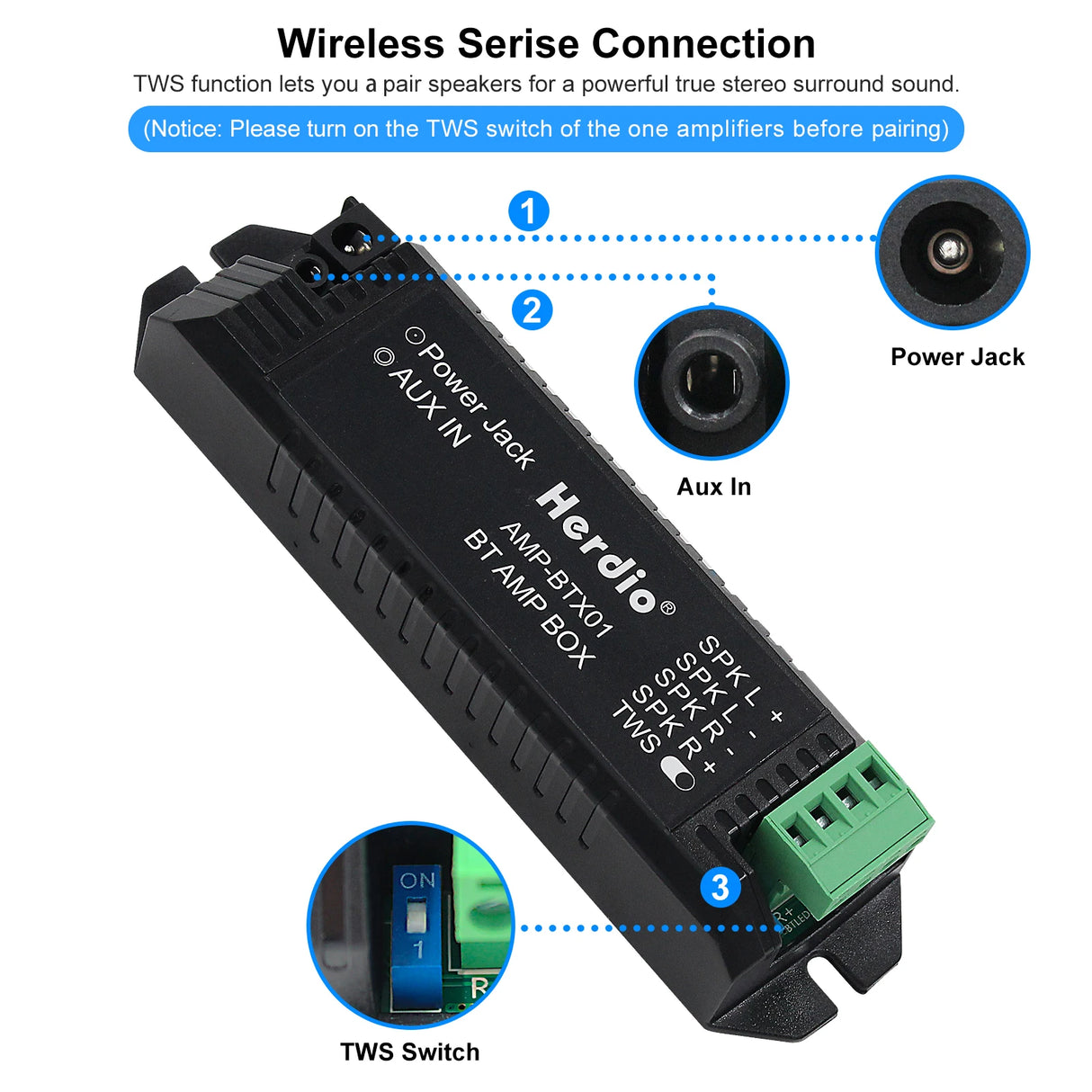 Herdio 2PCS 4 Inch Ceiling Bluetooth Speaker Kit Water Resistant 160W Marine Speakers For Bathroom Kitchen Home Outdoor Camper