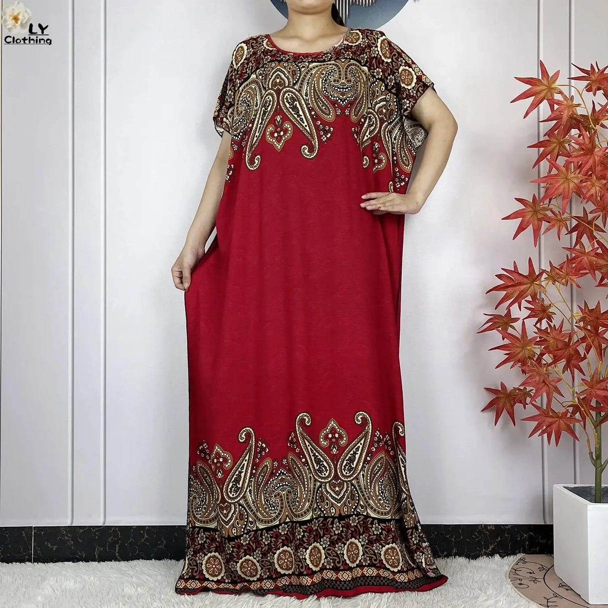 2024 Latest Muslim Sets Women Clothing Cotton Floral Loose Dashiki Long Dress African Abaya Dubai Traditional Islamic Clothing - Lootquake