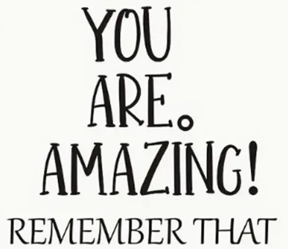 1 pieza de texto significativo: "Eres increíble, recuerda eso", pegatina de vinilo impermeable, papel tapiz, decoración del hogar para habitaciones de niños, decoración del hogar