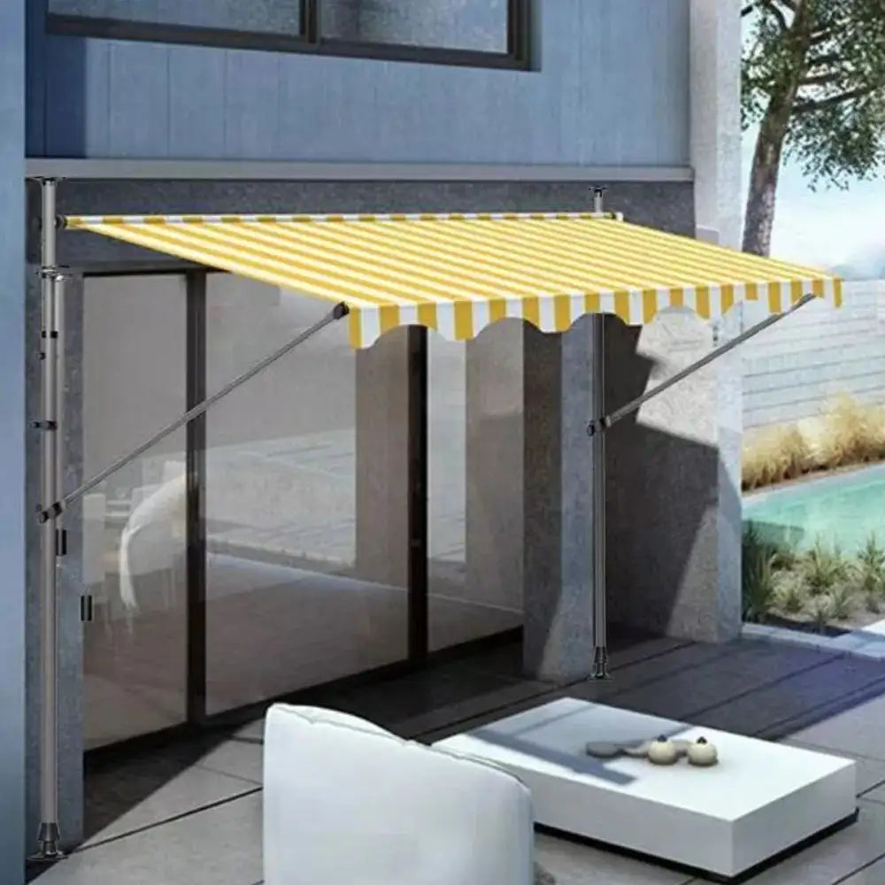 Awnings Rain and Snow Resistant UV Resistant Folding and Telescopic Canopy Tent Outdoor Garden Balcony Roof Courtyard Sunshade - Lootquake