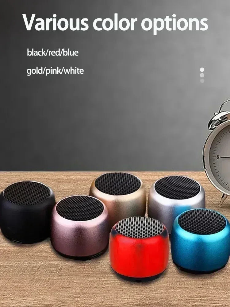 Mini altavoz Bluetooth con sonido HD y graves, el altavoz inalámbrico más pequeño para teléfono, PC y tableta con botón para selfies y función de llamada.