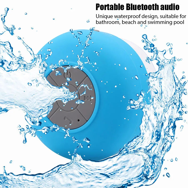 Wireless Bluetooth Speaker Audio Waterproof Easy-Access Control Buttons Music Player for Office Car Home Shower