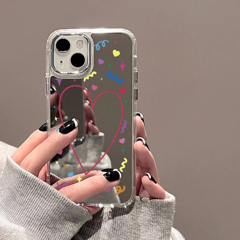 Love Heart Mirror Phone Case