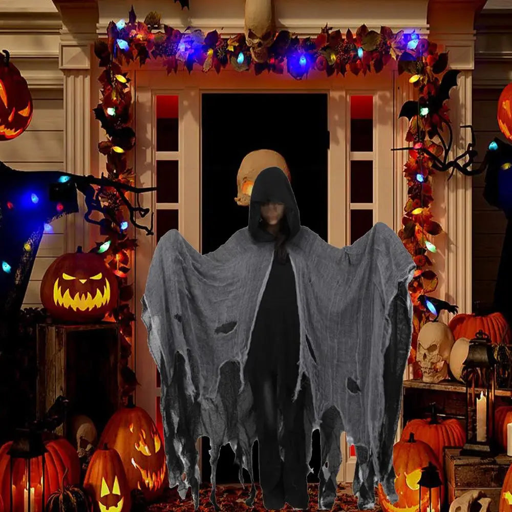 Halloween Cape Unisex Halloween Ghost Dementors Cosplay Costume Horror Dress Up Cape Halloween Horror Costume Cloaks Props