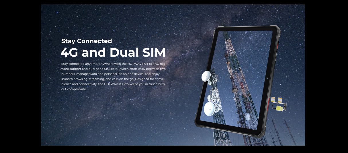 Tablette robuste HOTWAV R9 Pro 11 pouces FHD+ 2K, batterie de 20 080 mAh, Android 14, 6 Go, 256 Go, appareil photo, 4G, version internationale