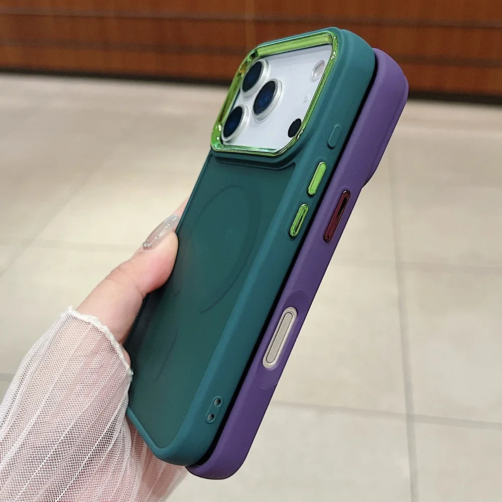 Funda ultrafina transparente para iPhone con carga inalámbrica Magsafe