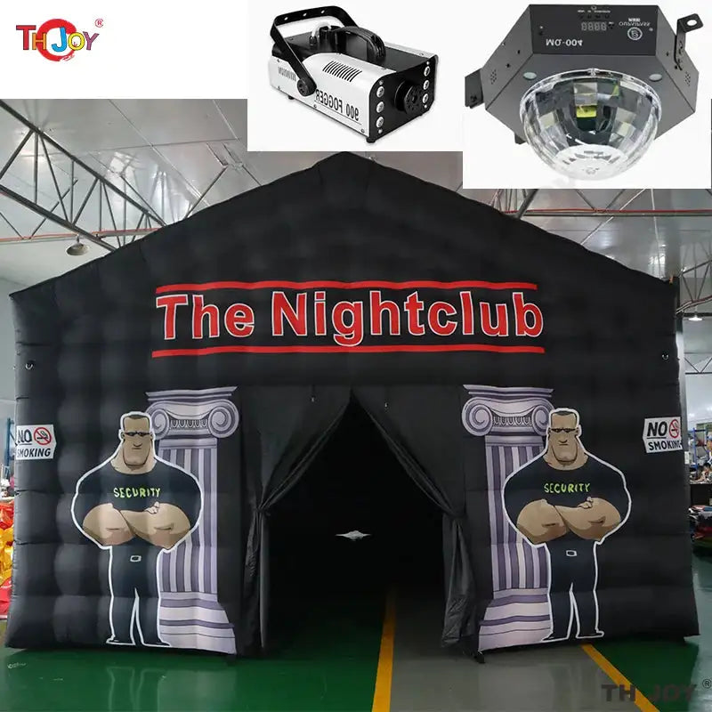 7x5m Disco Light N Fog Machine Black Cube Blow Up Bar Tent Inflatable Nightclub Portable Inflatable Party Tent Free Air Shipping - Lootquake