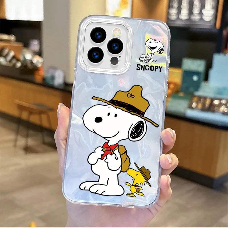 New Snoopy Dog Cute Cartoon Gradient Phone Case