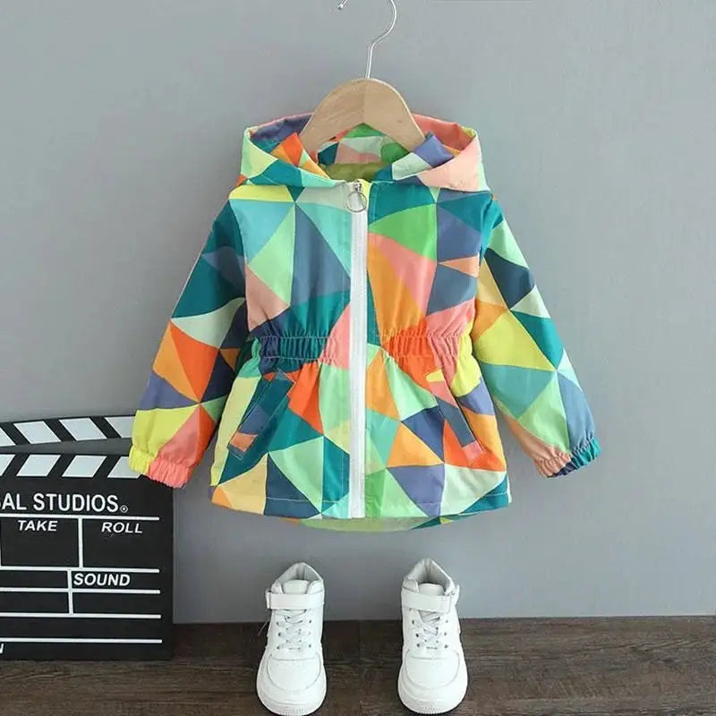 Cartoon Girls Jackets Cute Little Fox Kids Windbreaker Hooded Baby Coat Spring Autumn Children Outwear Toddler Girl Clothes - Lootquake