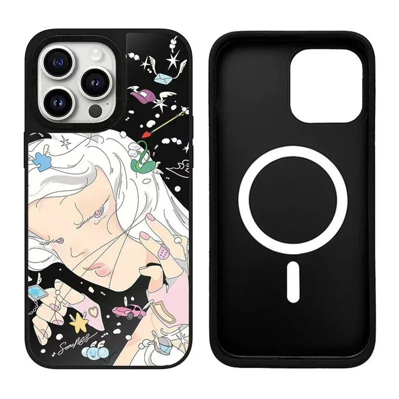 MagSafe Mirror Surface Anime Girl Case Phone Case