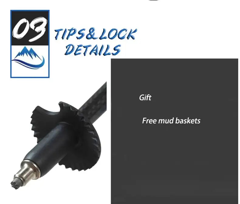 110g Ultra Light Weight Trekking Poles Folding Hiking Sticks Portable Carbon Fiber Collapsible Nordic Walking Cane Sticks Bags - Lootquake