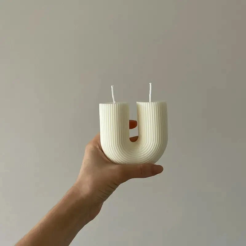 Molde de silicona para velas en forma de U, hecho a mano, con forma de arco, para hacer velas perfumadas, yeso, resina epoxi, adorno artesanal, molde de cera para decoración del hogar