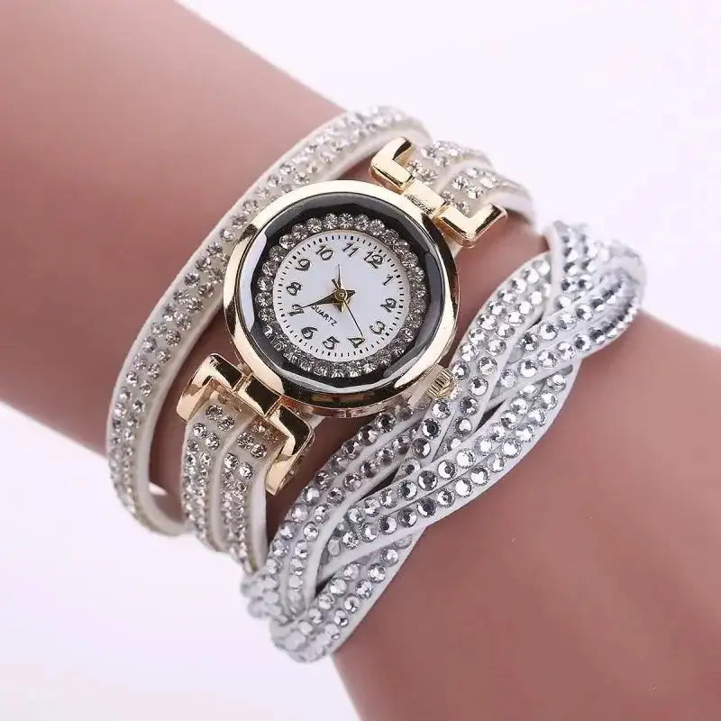 Long Strap Leather Watch Women Casual Rhinestone Dress Watch Ladies Bracelet Wristwatch Clock Relogios Feminino Reloj Mujer 2024 - Lootquake