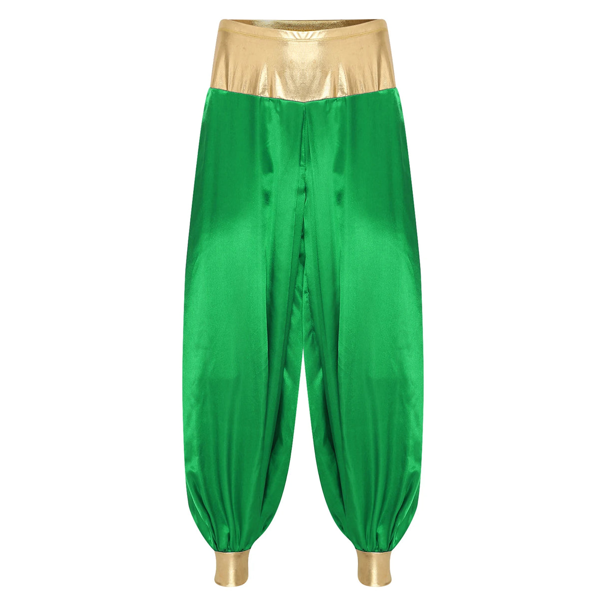 Halloween Men Arabian Indian Prince Cosplay Costume Stain Shiny Harem Trousers Arab Costume Carnival Dress Up Lantern Long Pants