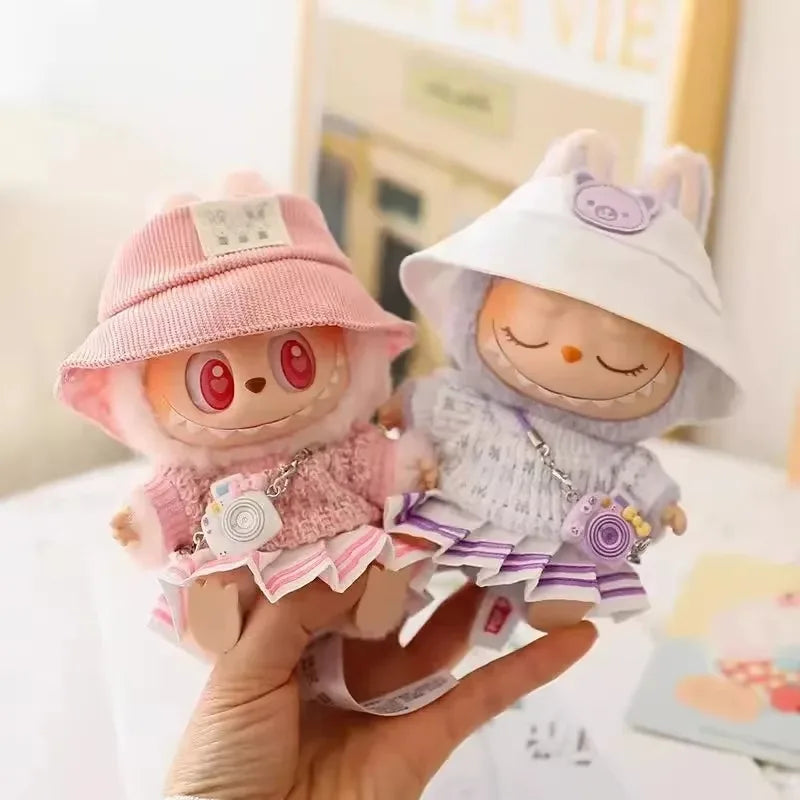 Labubu Ropa est utilisé pour l'ensemble de vêtements pour bébé Labubu, les vêtements Labubu Macaron JK jupe plissée appareil photo chaussure ensemble exquis