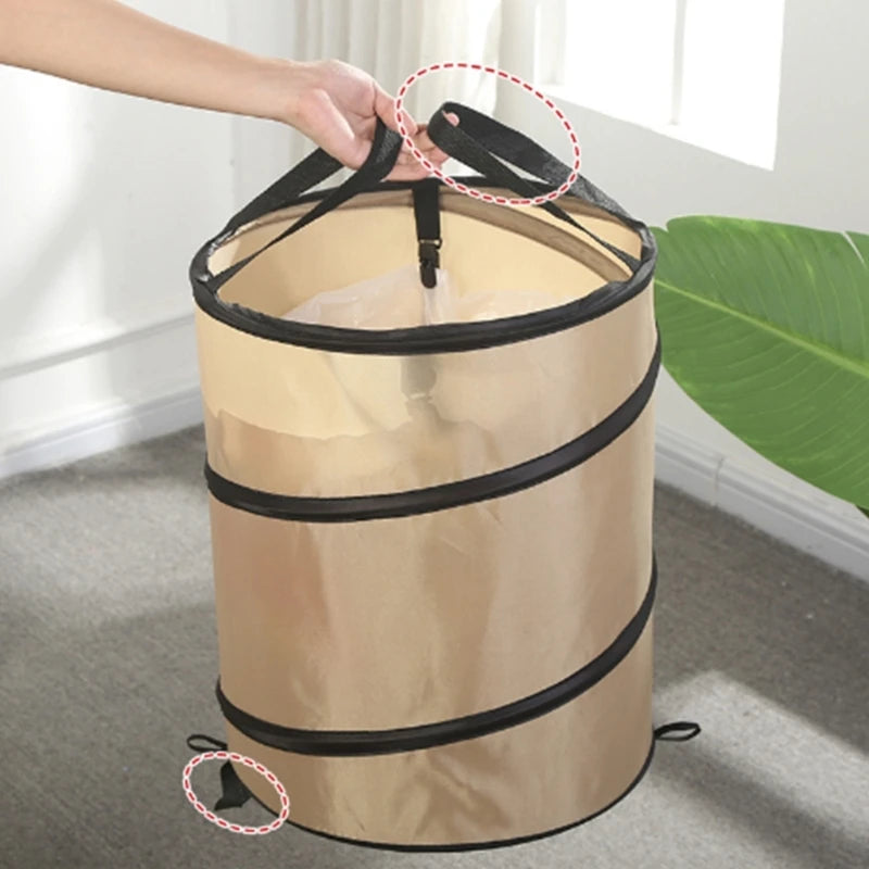 Contenedor de basura plegable para acampar, bolsa reutilizable para desechos de jardín, contenedor de basura portátil, envío directo