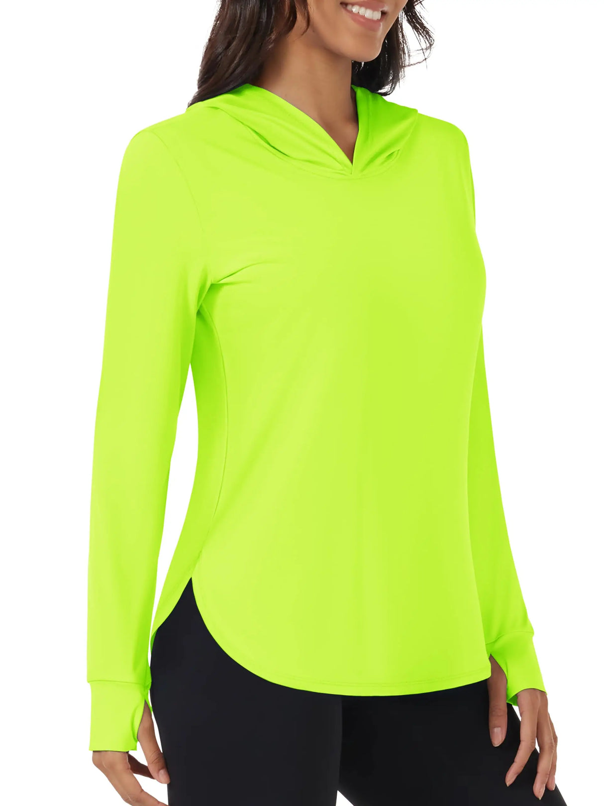 Camisetas de manga larga con capucha y protección solar UV TACVASEN UPF 80+ de secado rápido