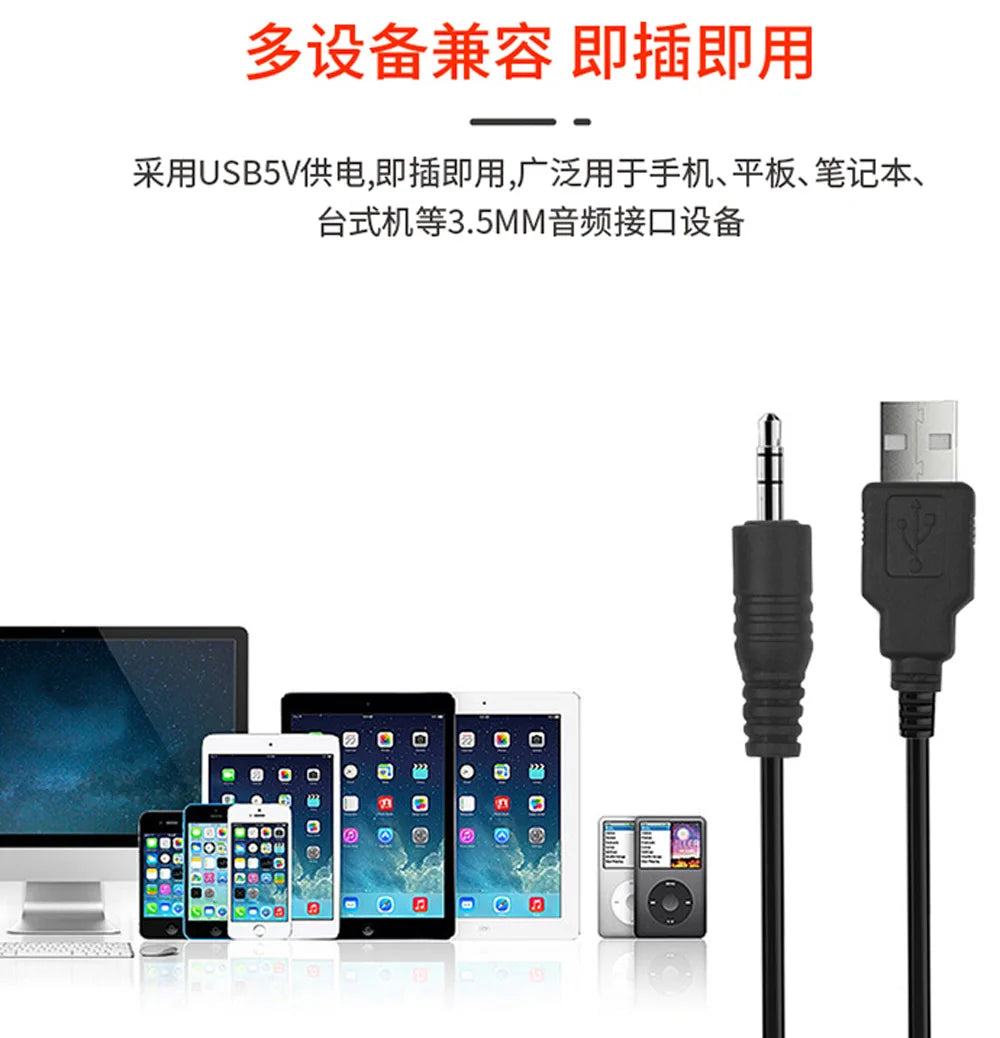 Altavoz Bluetooth portátil, altavoz estéreo USB multimedia, mini reproductor de música con sonido envolvente y graves para PC, portátiles, portátiles y móviles.