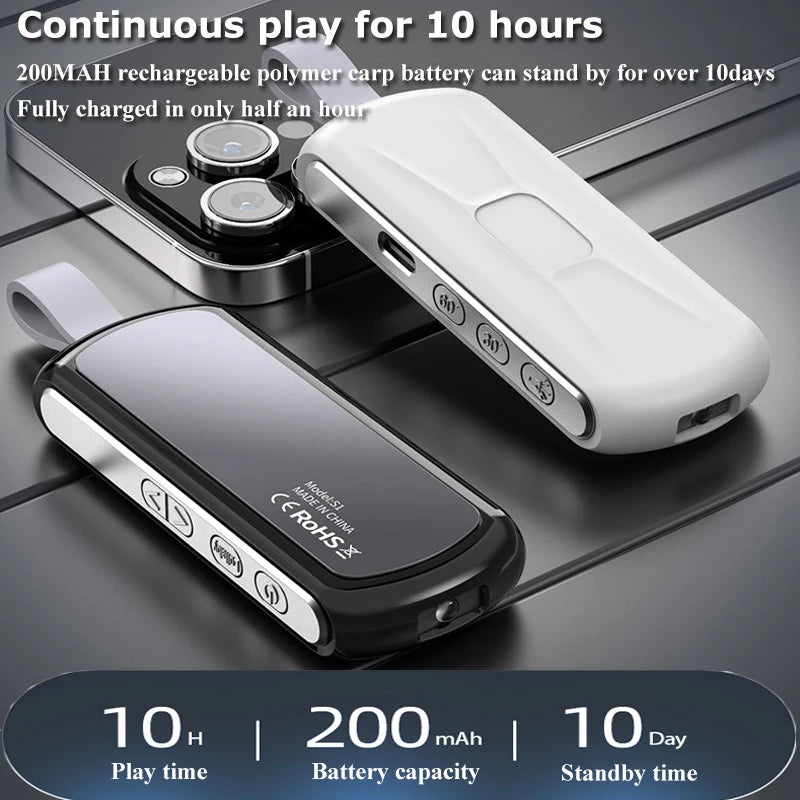 Enceinte sans fil à conduction osseuse Bluetooth 5.2, réduction du bruit sous l'oreiller, lecteur de musique stéréo avec lampe de poche, sommeil