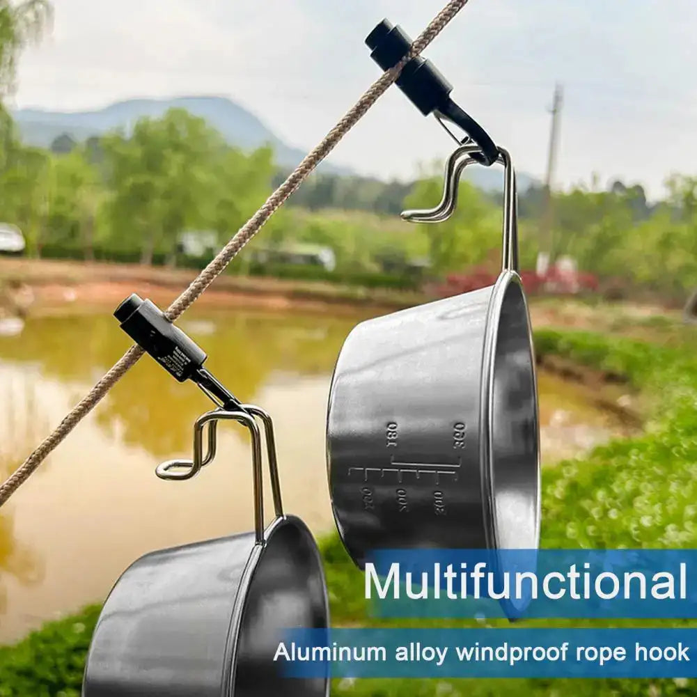 Multifunction Tent Rope Buckle Aluminum Alloy Tent Windproof Rope Hanger Portable Travel Kit Survival Buckles Tent Accessories - Lootquake