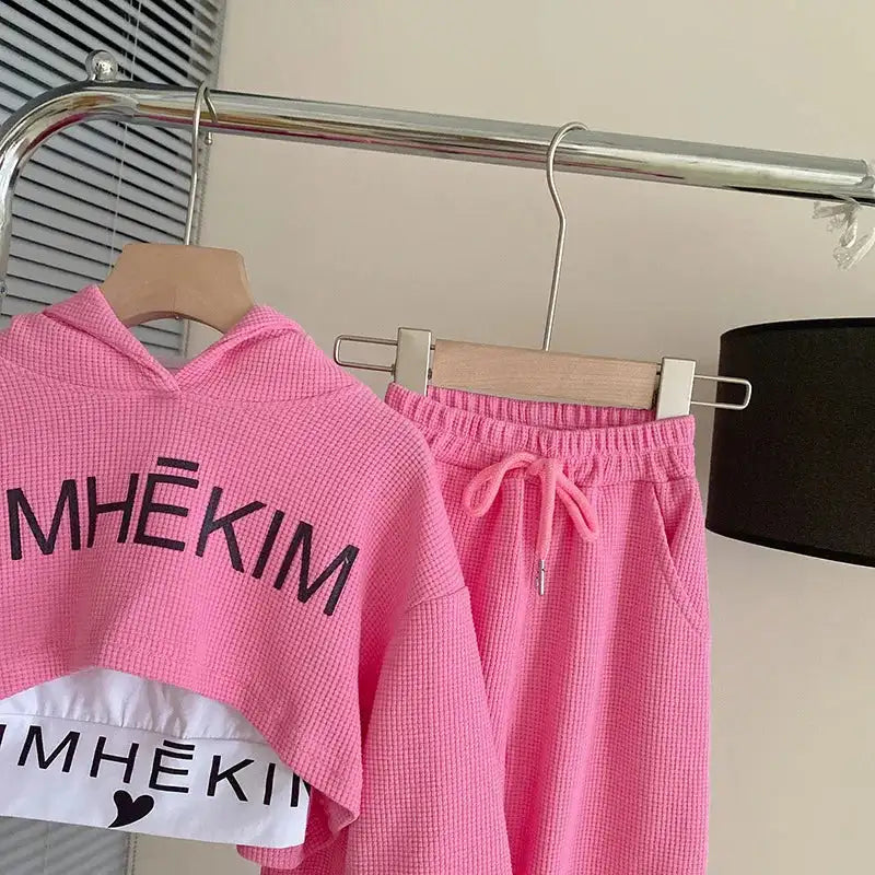 Autumn Baby Girl 3 Pieces Clothes Set Children Long Sleeve Letter Pullover + Sleeveless Top + Sport Pant Suit Girls Tracksuit - Lootquake