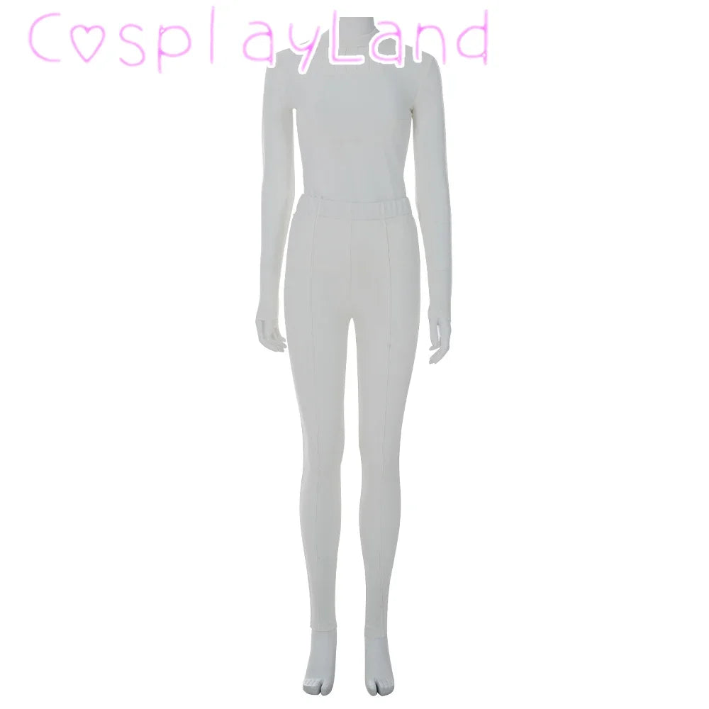 Halloween Costume Star Queen Amidala Cosplay Outfit White Women Suit With Top Pants Cloak Belt Props Shoe Covers Custom Made