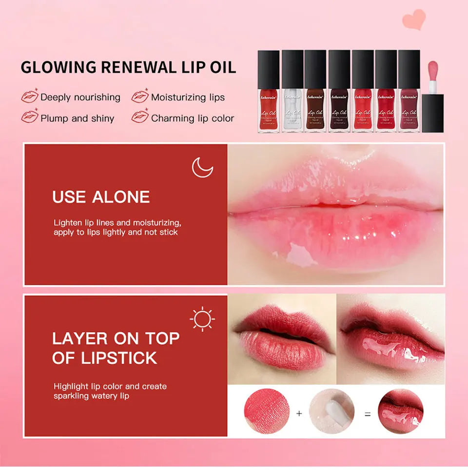 Elf Lip Oil Transparent Ice Velvet Lip Glaze Matte Matte Pigment Lipstick Lip Gloss Student Affordable Makeup 7Colors Lip Oil