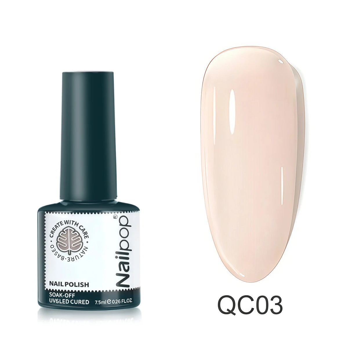 Esmalte de uñas en gel Nailpop profesional, 6 colores translúcidos, UV/LED, remojo, diseño de salón de uñas, color rosa nude, 1/6 unidades