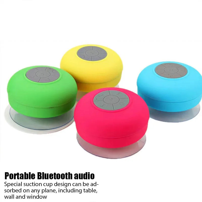 Wireless Bluetooth Speaker Audio Waterproof Easy-Access Control Buttons Music Player for Office Car Home Shower