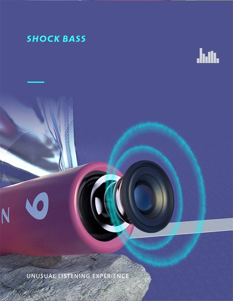 Enceintes Bluetooth 5.2 portables : caisson de basses sans fil pour l'extérieur, avec radio et batterie externe 2 000 mA.