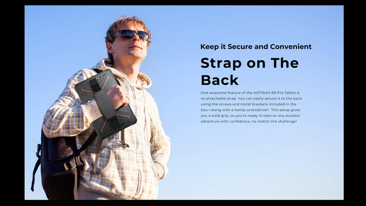 Tablette robuste HOTWAV R9 Pro 11 pouces FHD+ 2K, batterie de 20 080 mAh, Android 14, 6 Go, 256 Go, appareil photo, 4G, version internationale