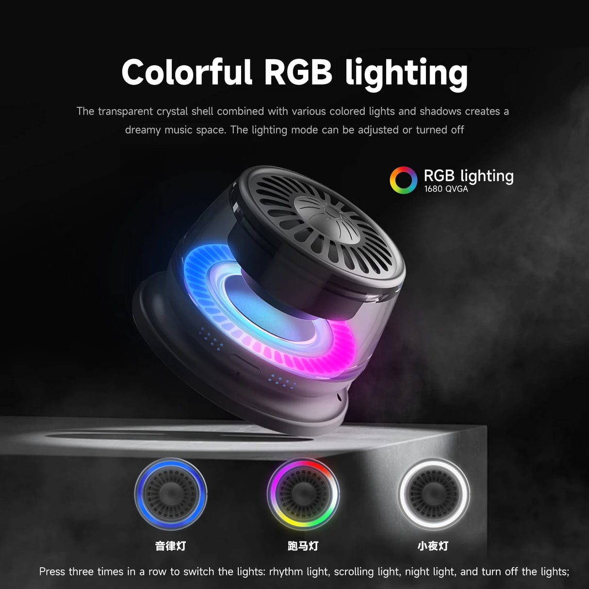 Wireless Bluetooth speaker Gift Magnetic bracket portable High-sound quality TWS interconnected LED color light mini speaker