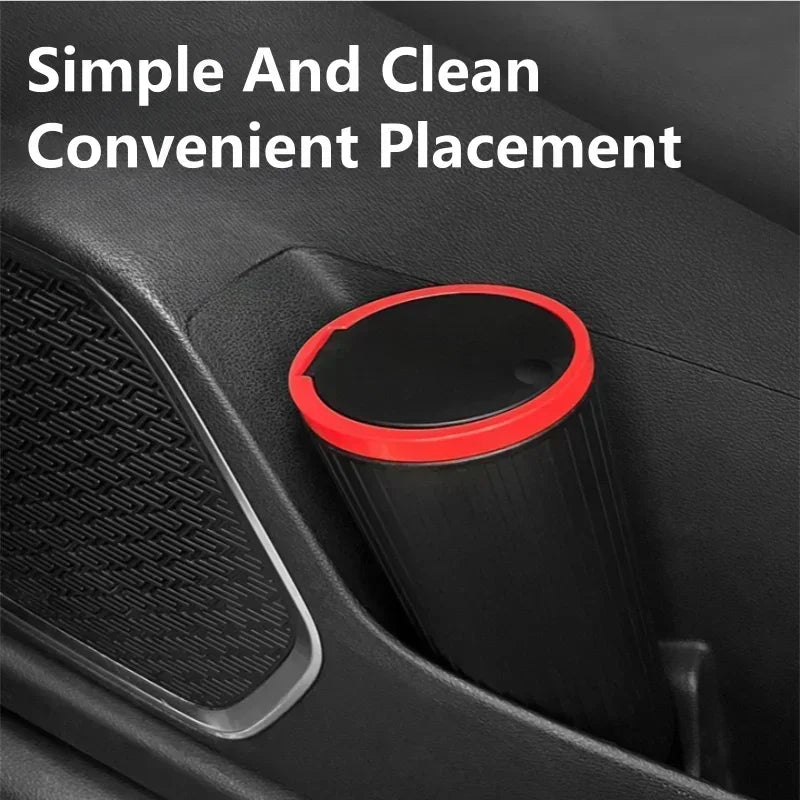 Mini cubo de basura para coche, organizador de polvo para el interior del coche, bolsa de basura, contenedor de basura, caja de almacenamiento, cubo, accesorios para el coche