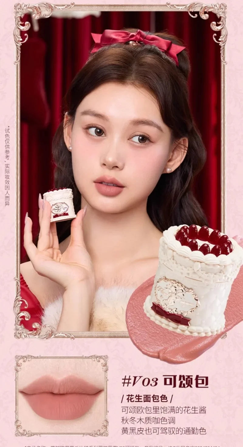 Rouge à lèvres Flowerknows Strawberry Cupid Cake Matte Velvet Lipgloss Lip Mud Makeup Korean Flower Know Lip Cream pour filles et femmes