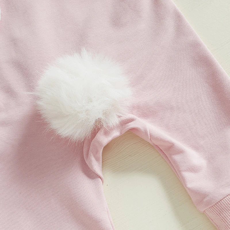 Adorable Infant Easter Romper with Hood Zipper Closure and Bunny Ears - Long Sleeve for Spring Celebrations - Lootquake