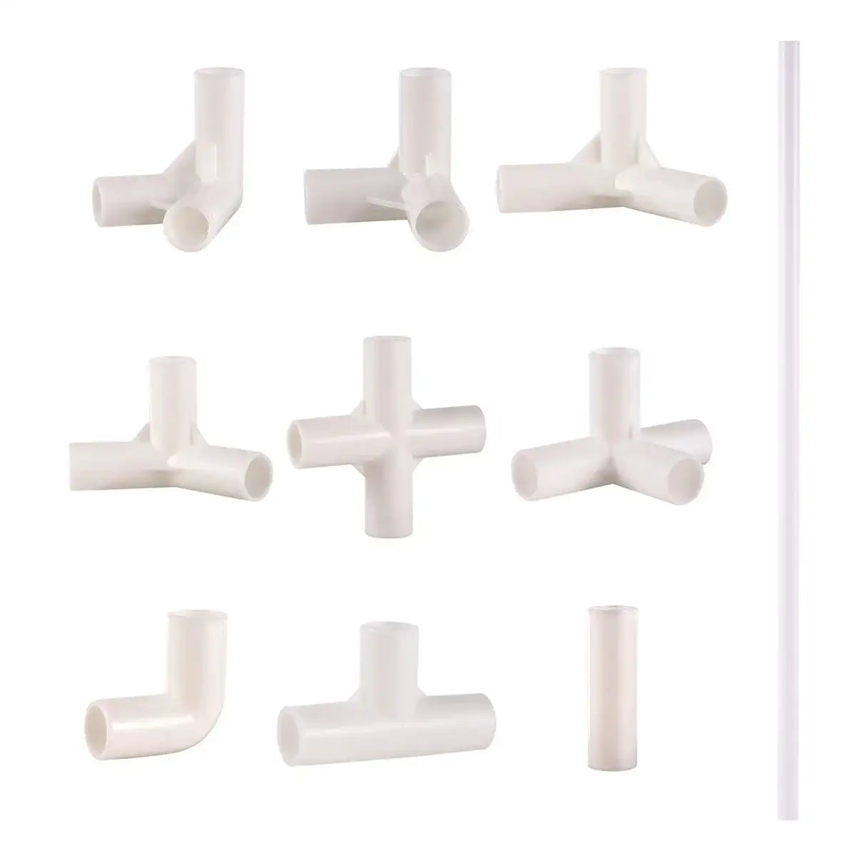 PVC Connector Inne Diameter 12mm Straight Elbow Tee 4-Way Joint 60/90/120/135 Degree Tee Garden Pipe Adapter DIY Tent Fittings - Lootquake