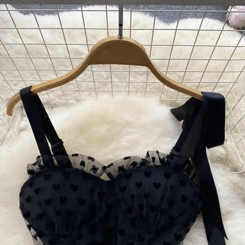 SINGREINY High Quality A Line Mesh Long Dress Spaghetti Strap Sleeveless Sheath Sundress 2023 Women Fashion Dot Print Maxi Dress - Lootquake