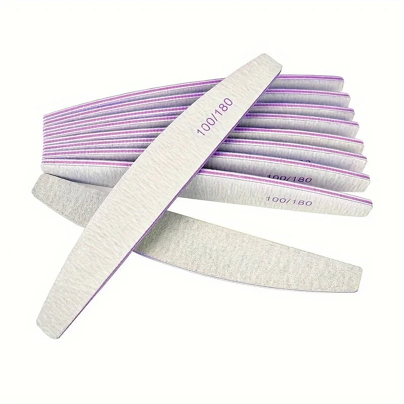 Limes à ongles 50 pièces, accessoires pour 100/180 ongles, vernis à ongles gel, polissage, pédicure, manucure, tampons, outils de soin des ongles, lime à ongle