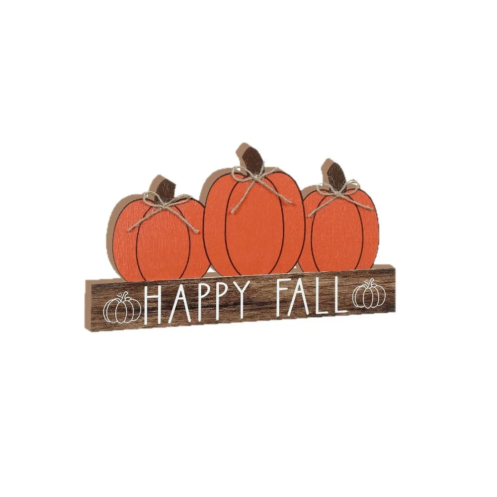 Fall Pumpkin Table Decor Halloween Desk Decorations Fall Table Decor Fall Wooden Table Sign Halloween Ornaments