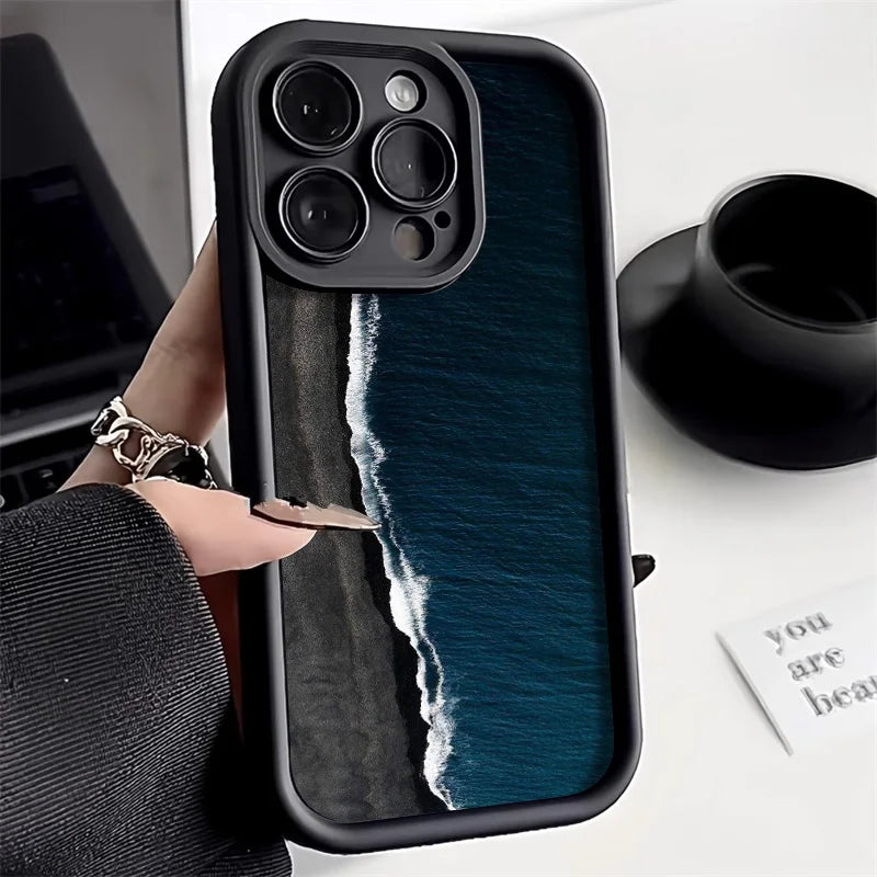 Funda de silicona líquida para teléfono Soft Candy