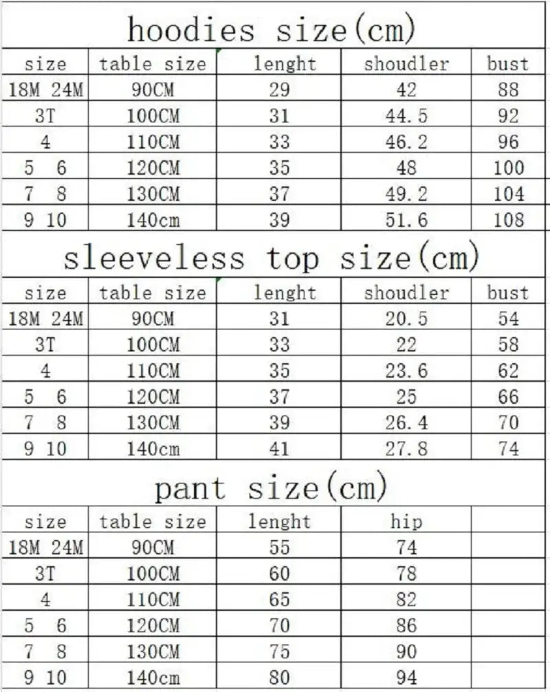 Autumn Baby Girl 3 Pieces Clothes Set Children Long Sleeve Letter Pullover + Sleeveless Top + Sport Pant Suit Girls Tracksuit - Lootquake