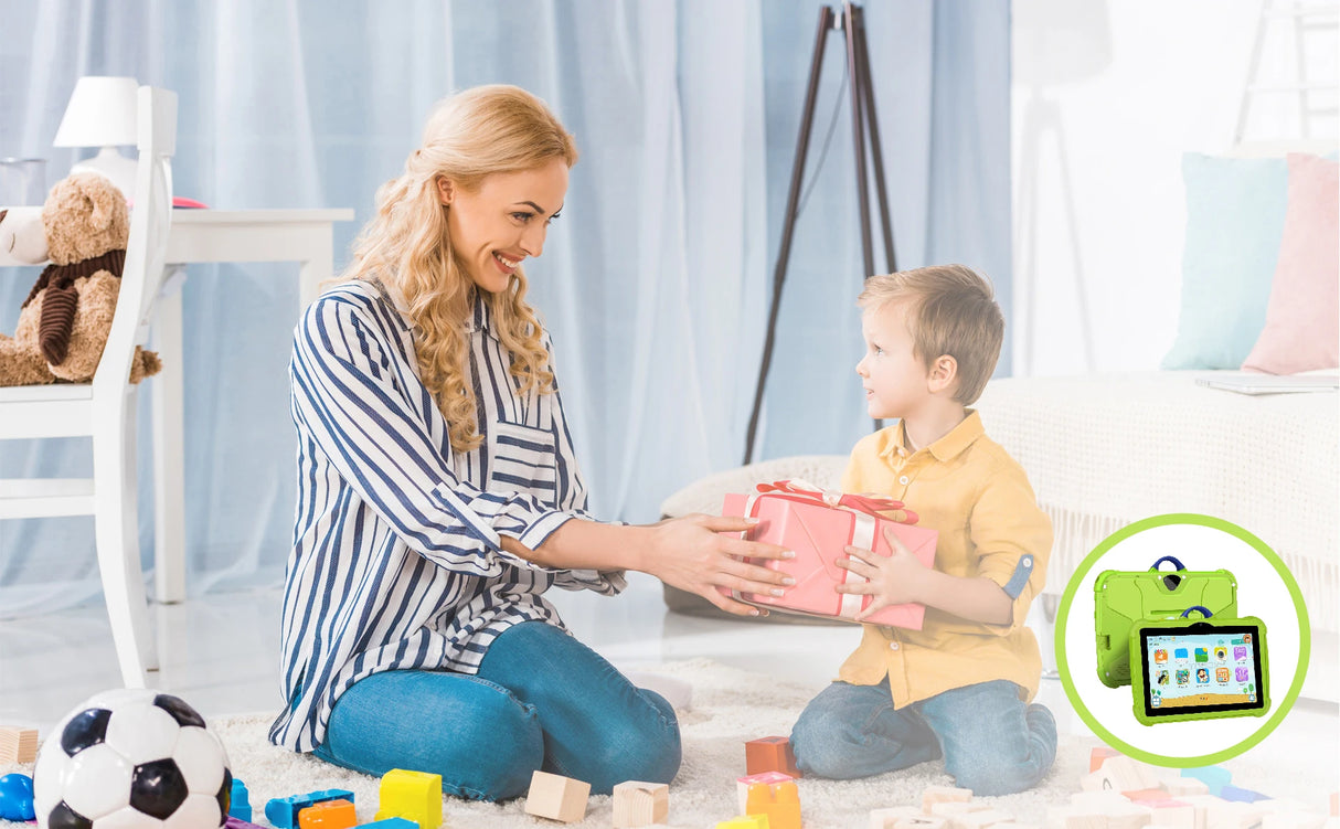 Tableta 5G WiFi de 7 pulgadas para niños, nueva tableta educativa de aprendizaje, cuatro núcleos, 4 GB de RAM, 64 GB de ROM, cámaras duales, Android 13, 2025