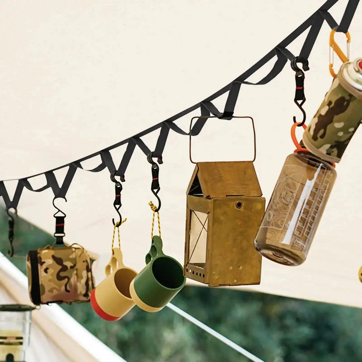 1.8 Outdoor Hanging Rope Portable Lanyard Canopy Hanger Camping Campsite Storage Strap Hiking Tent Accessories Camping Gear - Lootquake