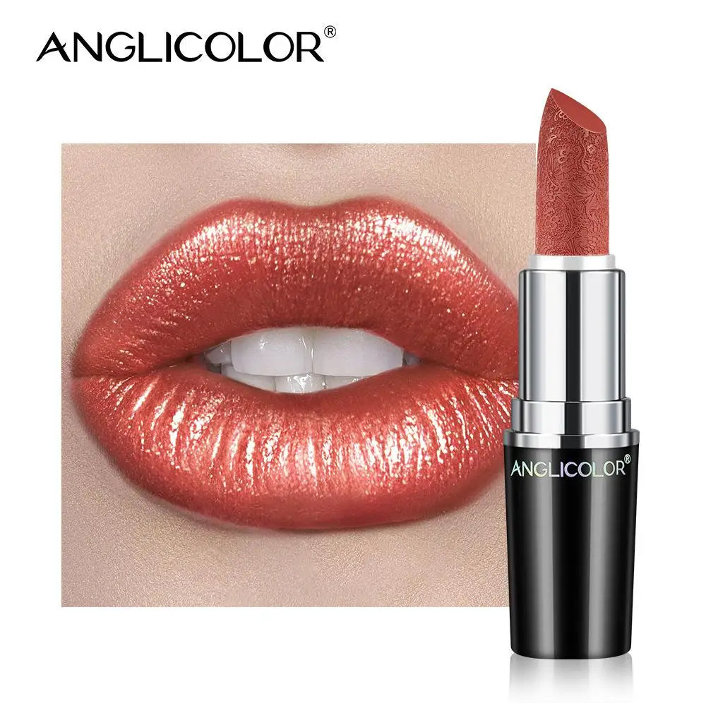 Fine Glitter Lipstick, Quicksand Gold Lipstick Non-sticky Non-fading Lipstick Pearlescent Long-lasting Silky Mermaid Lipstick