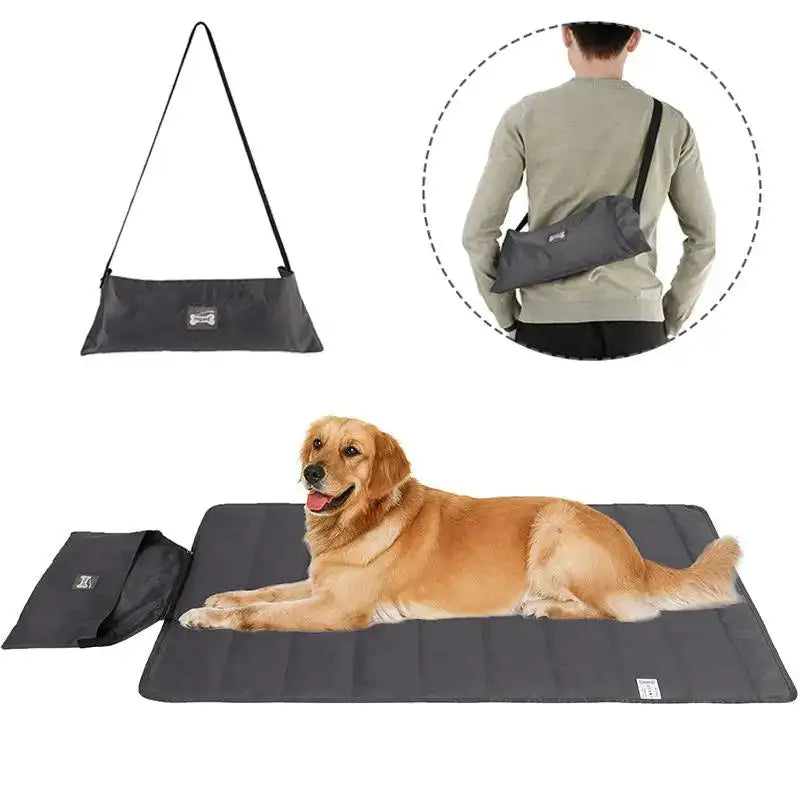 Foldable Pet Blanket Mat Waterproof Folding Washable Dog Sleeping Bag with Strap for Dog Travel Camping Accessories - Lootquake