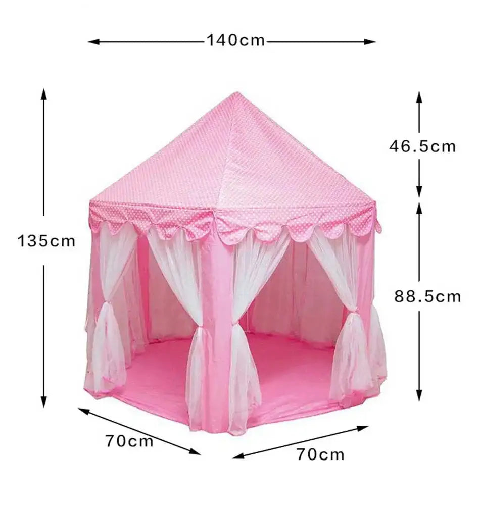 Portable Kids Toy Tipi Tent Princess Pink Girl Castle Play House Children Small House Folding Playtent Party Castle Child Room - Lootquake