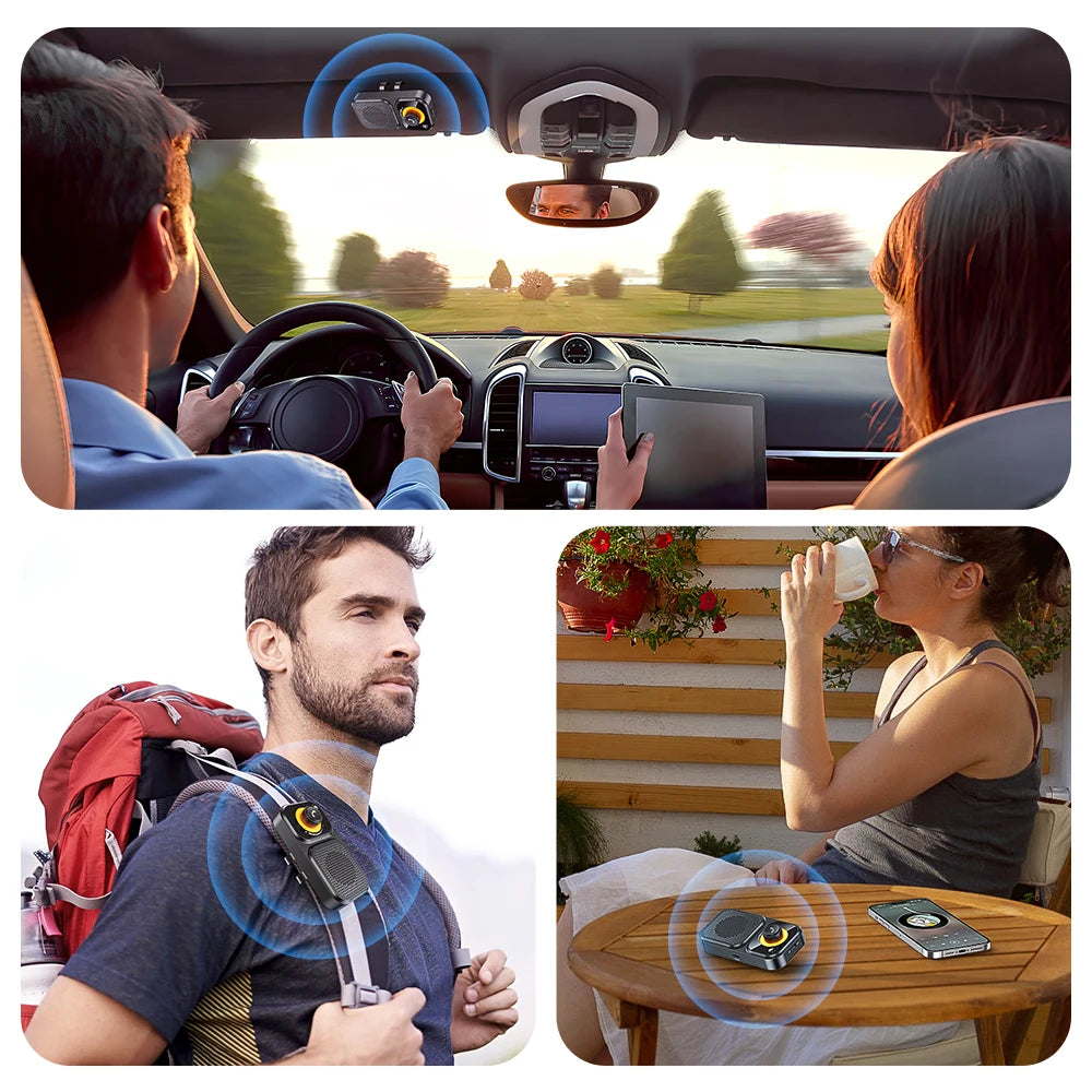 Kit mains libres Bluetooth 5.4 pour voiture, clip pare-soleil, récepteur audio sans fil, haut-parleur, lecteur de musique MP3 stéréo sans fil