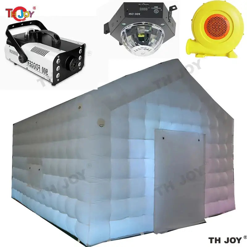 7x5m Disco Light N Fog Machine Black Cube Blow Up Bar Tent Inflatable Nightclub Portable Inflatable Party Tent Free Air Shipping - Lootquake
